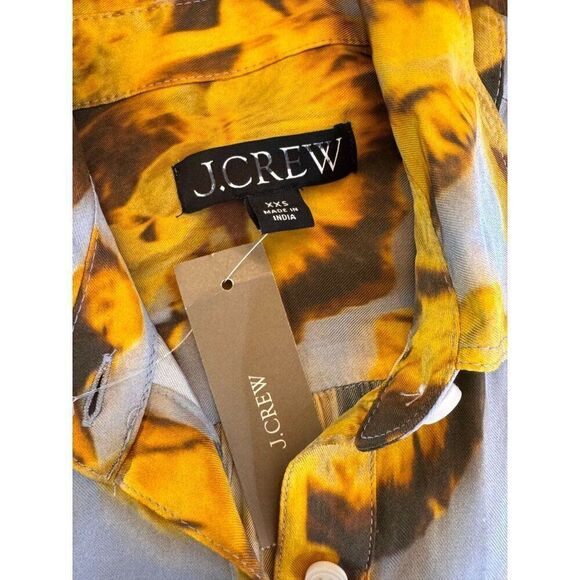 NWT J. Crew Amelia Shirtdress in Floral Drapey Viscose w/ Belted Waist Sz XXS - Picture 9 of 14